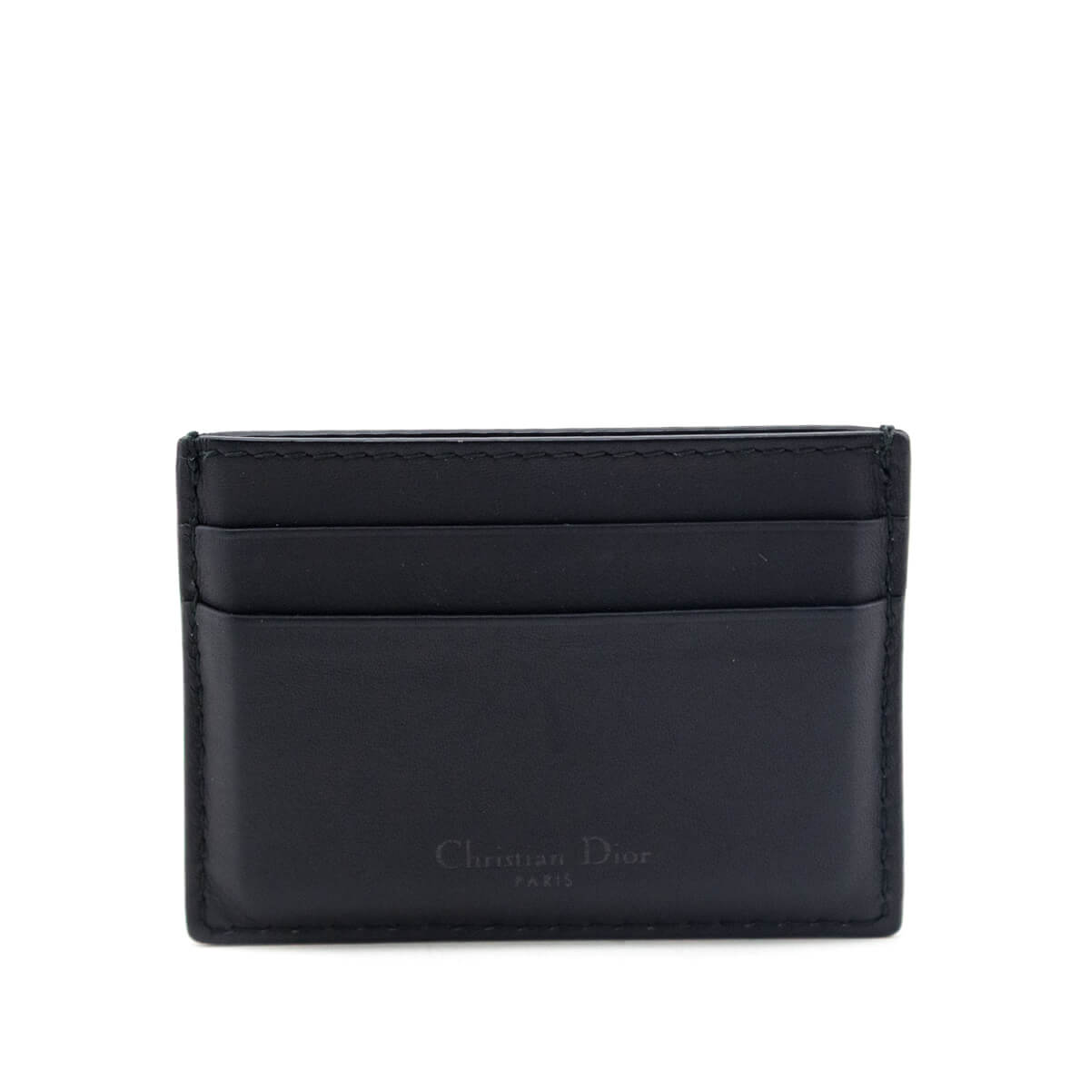 Dior Black Calfskin D-Fence Card Holder