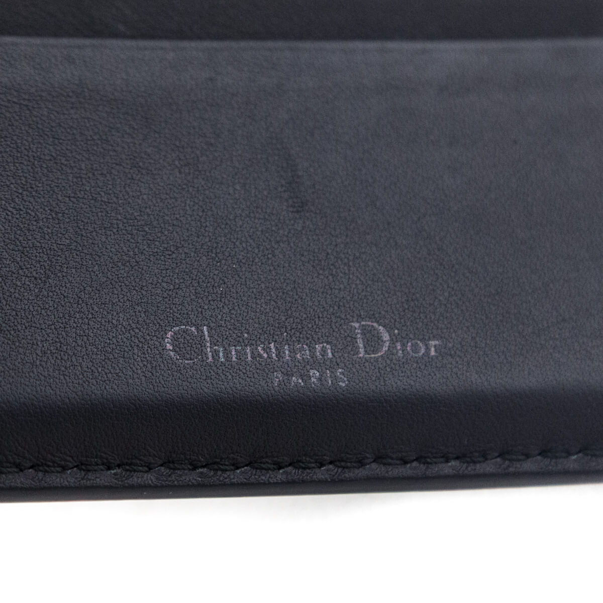 Dior Black Calfskin D-Fence Card Holder