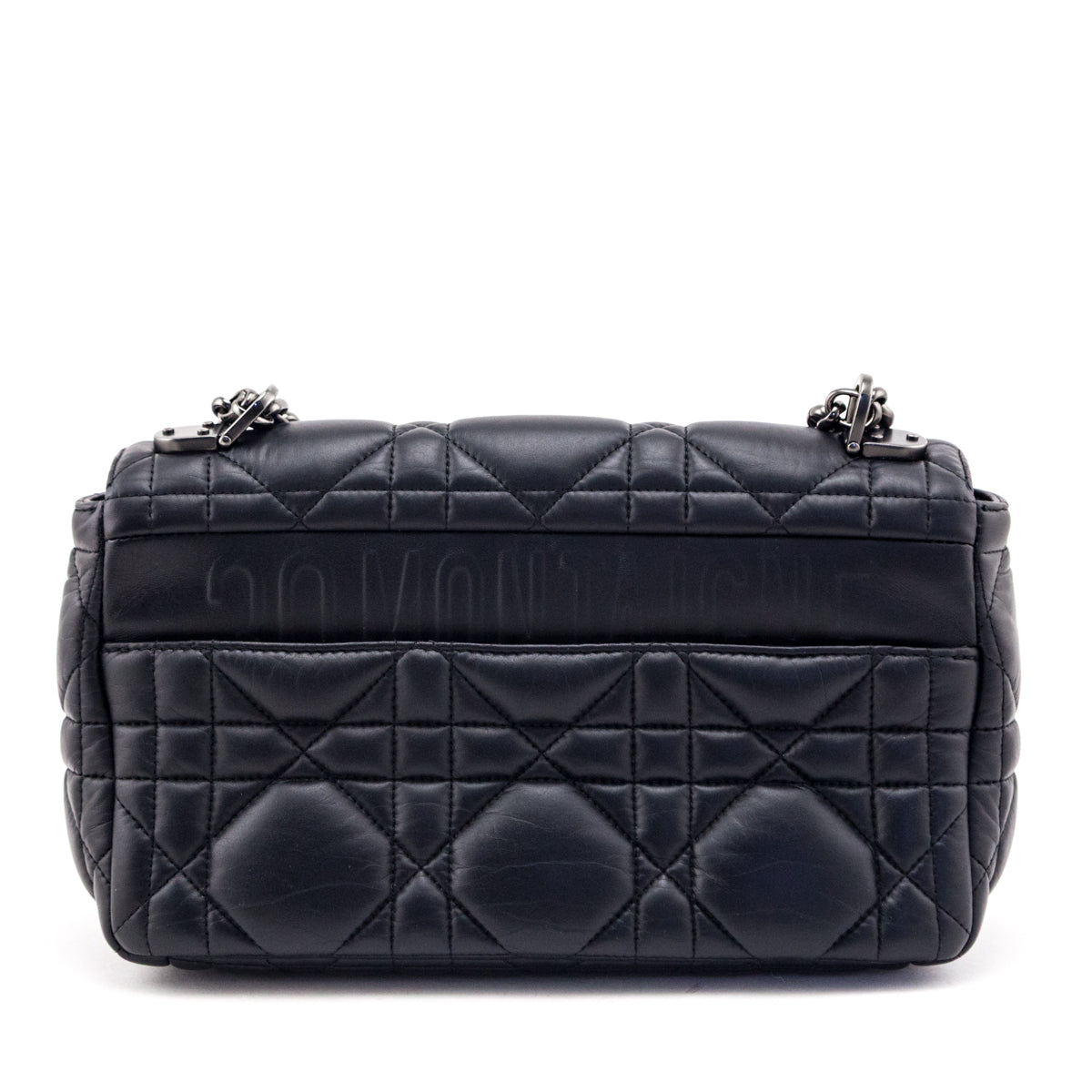 Dior Black Calfskin Macrocannage Medium Caro Bag - Love that Bag etc - Preowned Authentic Designer Handbags & Preloved Fashions