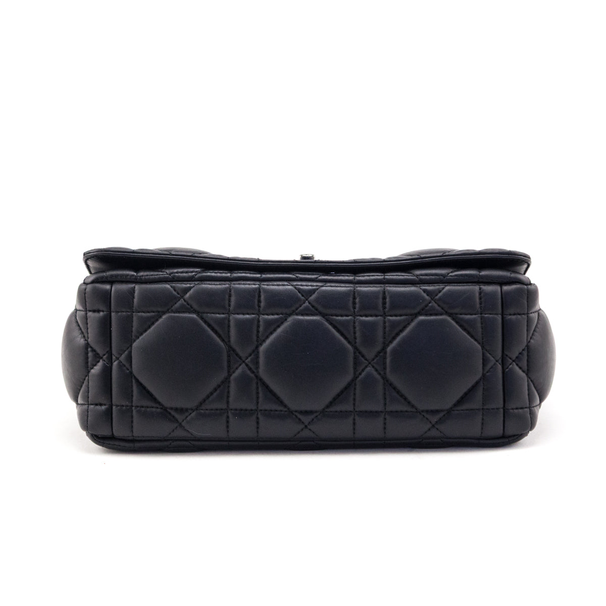 Dior Black Calfskin Macrocannage Medium Caro Bag - Love that Bag etc - Preowned Authentic Designer Handbags & Preloved Fashions