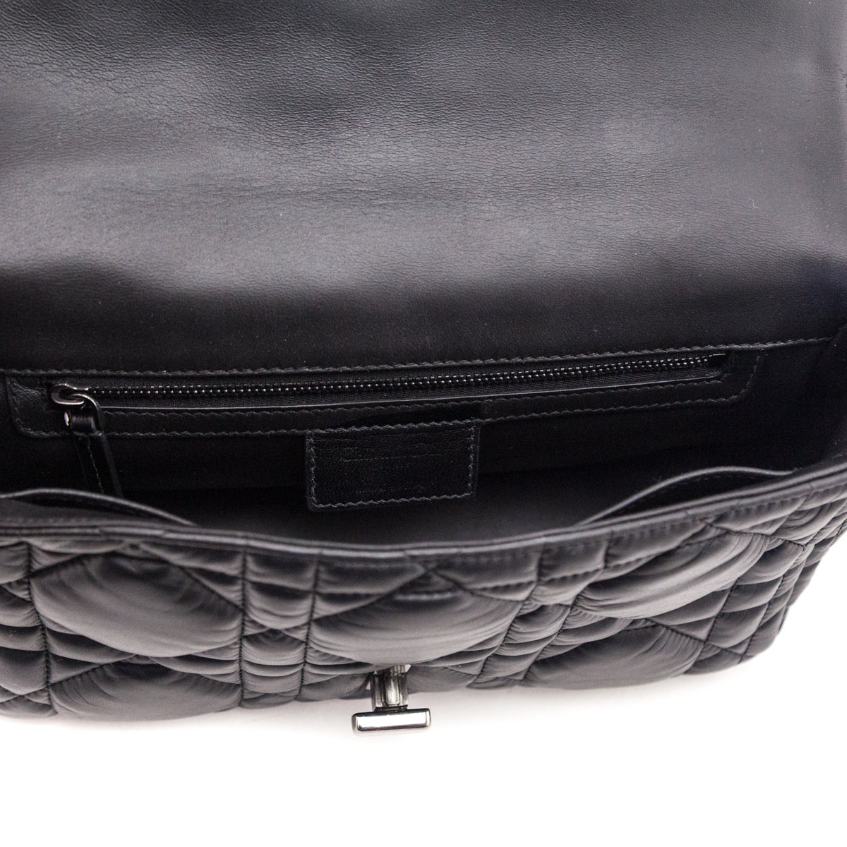 Dior Black Calfskin Macrocannage Medium Caro Bag - Love that Bag etc - Preowned Authentic Designer Handbags & Preloved Fashions