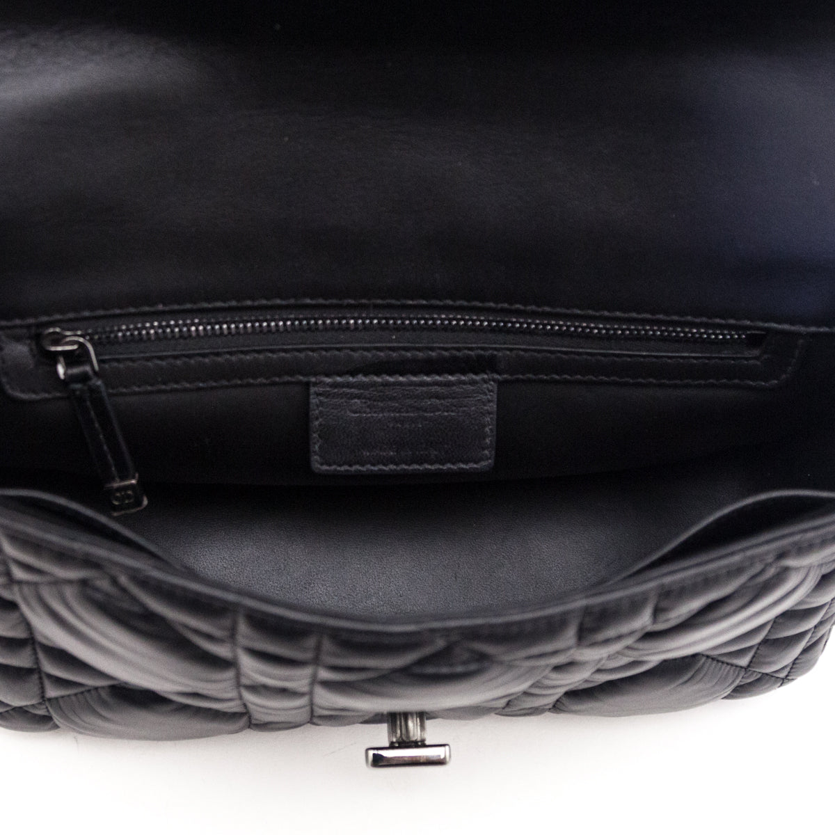 Dior Black Calfskin Macrocannage Medium Caro Bag - Love that Bag etc - Preowned Authentic Designer Handbags & Preloved Fashions