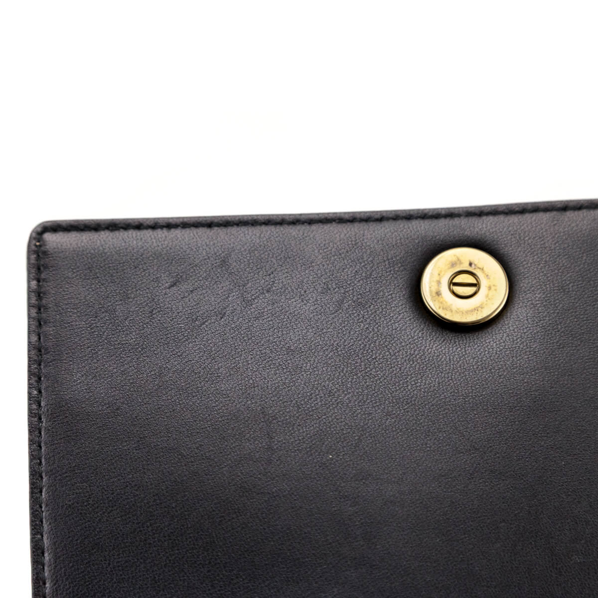 Dior Black Grained Calfskin Diorama Wallet on Chain Clutch