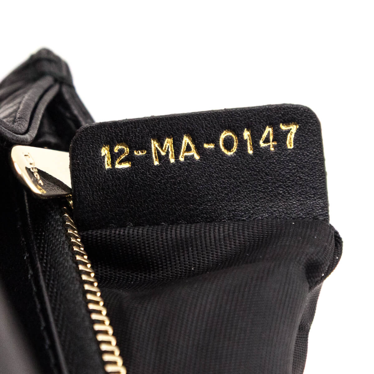 Dior Black Grained Calfskin Diorama Wallet on Chain Clutch
