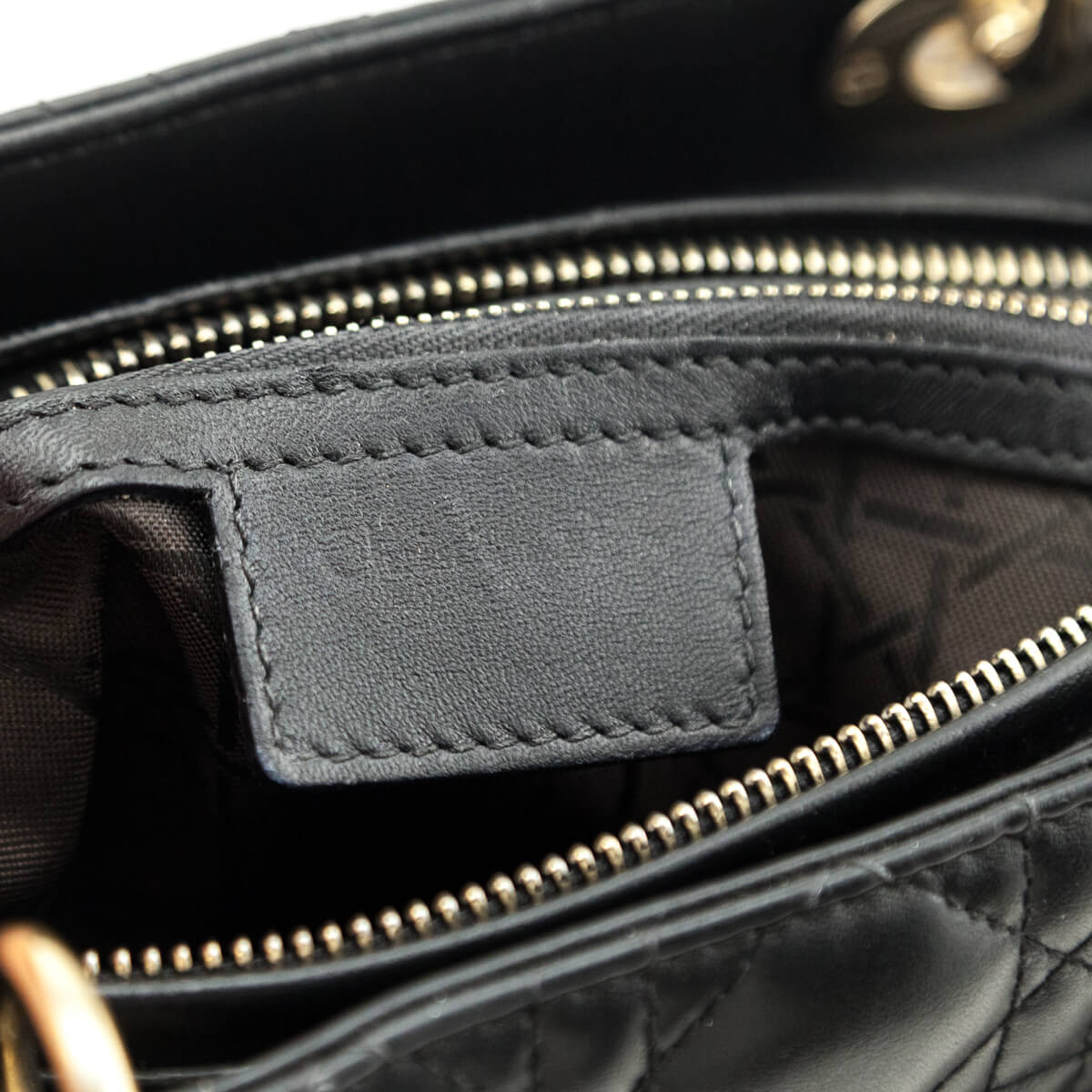 Dior Black Lambskin Cannage Large Lady Dior Bag - Love that Bag etc - Preowned Authentic Designer Handbags & Preloved Fashions