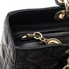 Dior Black Lambskin Cannage Large Lady Dior Bag - Love that Bag etc - Preowned Authentic Designer Handbags & Preloved Fashions