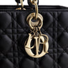 Dior Black Lambskin Cannage Large Lady Dior Bag - Love that Bag etc - Preowned Authentic Designer Handbags & Preloved Fashions