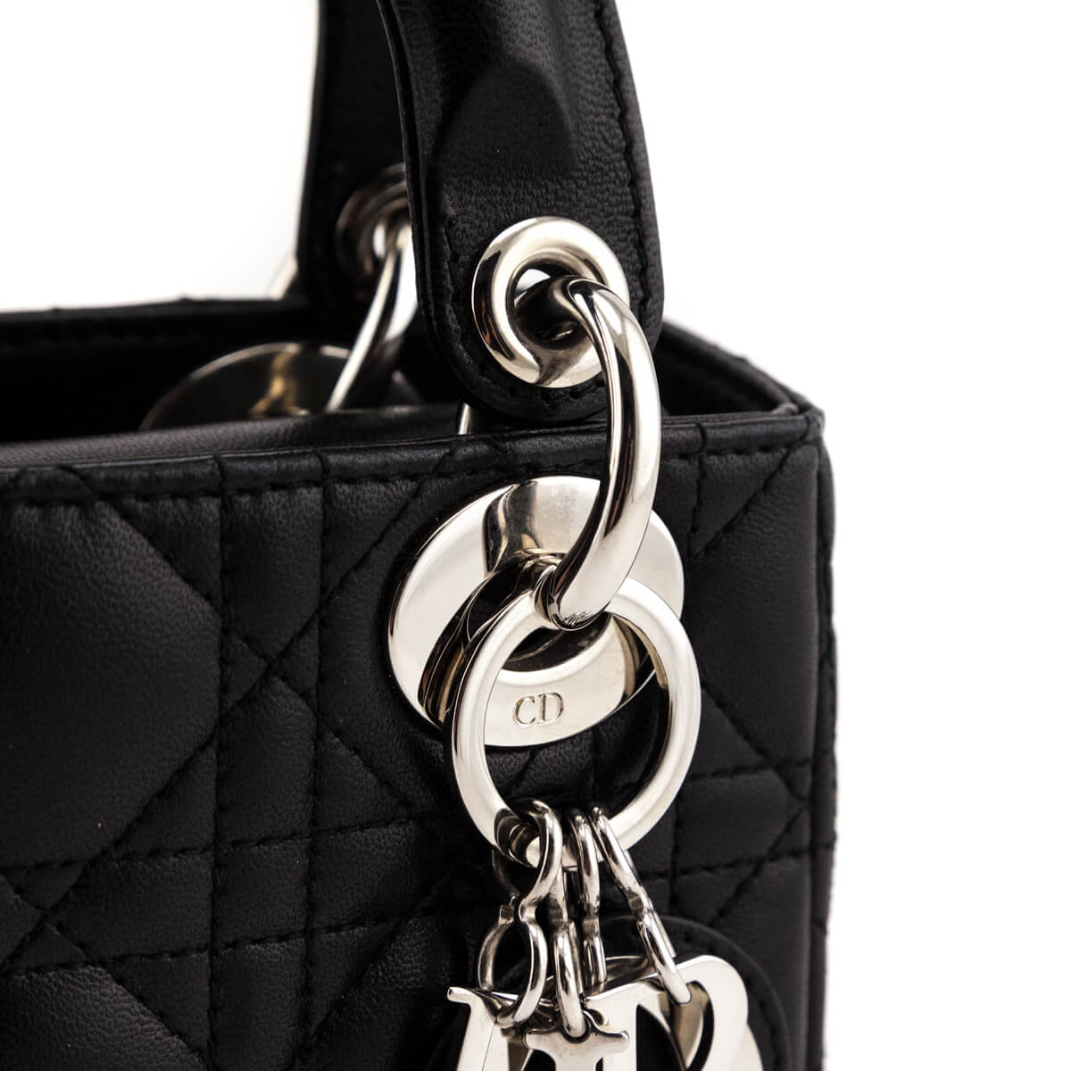 Dior Black Lambskin Cannage Mini Lady Dior - Love that Bag etc - Preowned Authentic Designer Handbags & Preloved Fashions