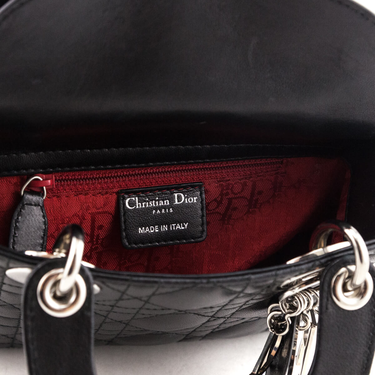 Dior Black Lambskin Cannage Mini Lady Dior - Love that Bag etc - Preowned Authentic Designer Handbags & Preloved Fashions