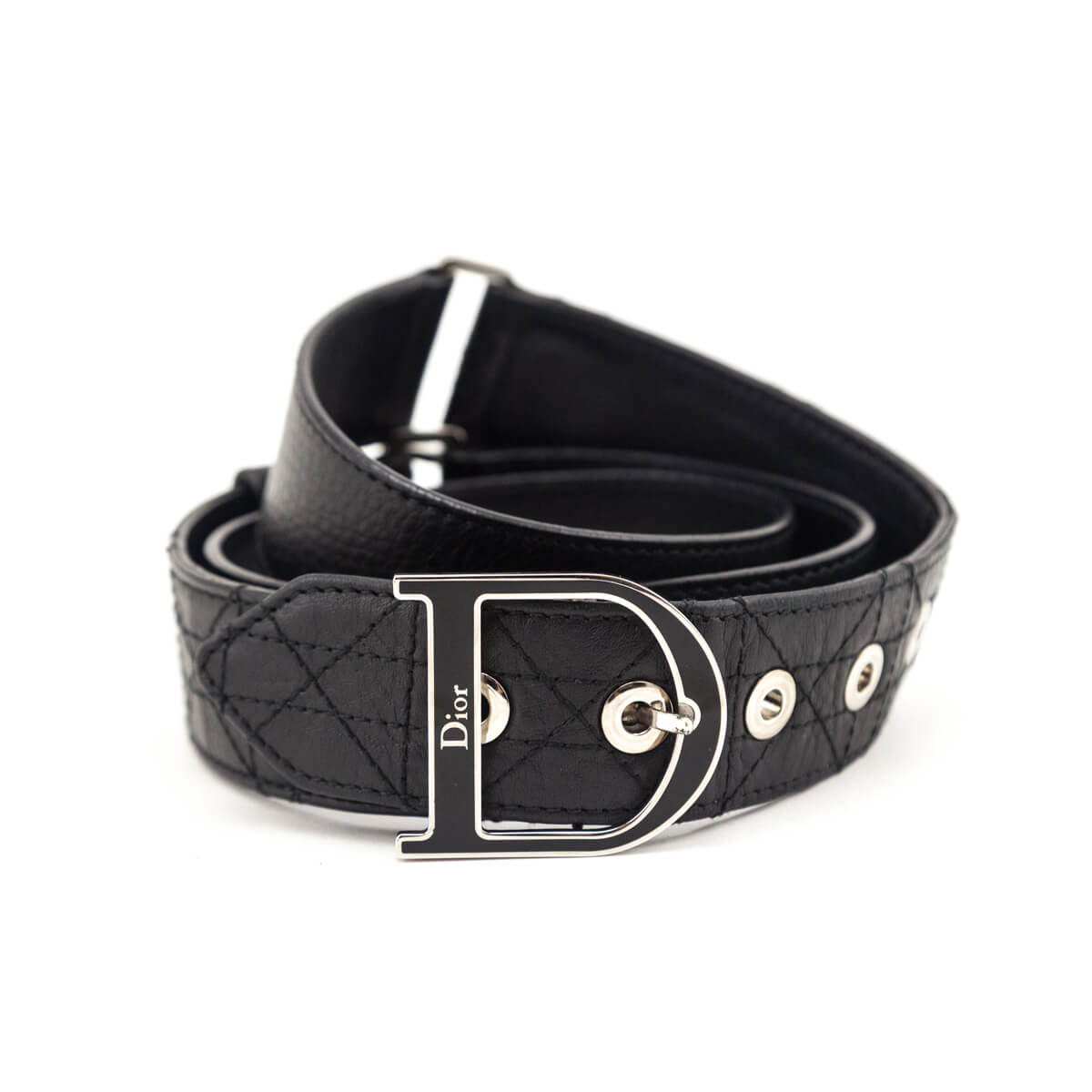 Dior Black Leather Cannage Belt | Size 95/XL - Love that Bag etc - Preowned Authentic Designer Handbags & Preloved Fashions