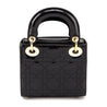 Dior Black Patent Cannage Mini Lady Dior Bag - Love that Bag etc - Preowned Authentic Designer Handbags & Preloved Fashions