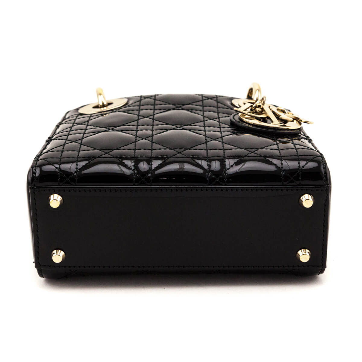 Dior Black Patent Cannage Mini Lady Dior Bag - Love that Bag etc - Preowned Authentic Designer Handbags & Preloved Fashions