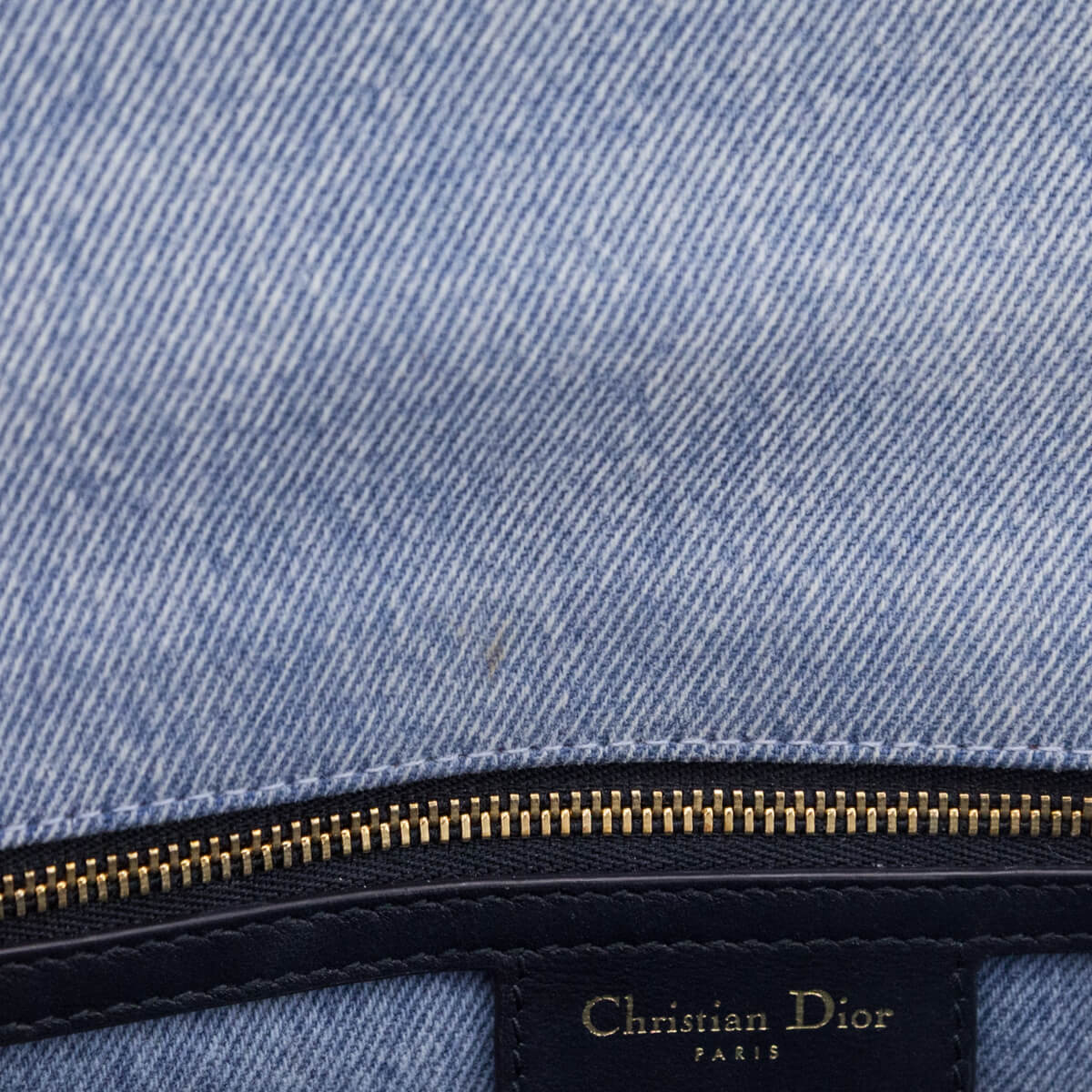 Dior Blue Denim Macrocannage Medium Caro Bag - Love that Bag etc - Preowned Authentic Designer Handbags & Preloved Fashions