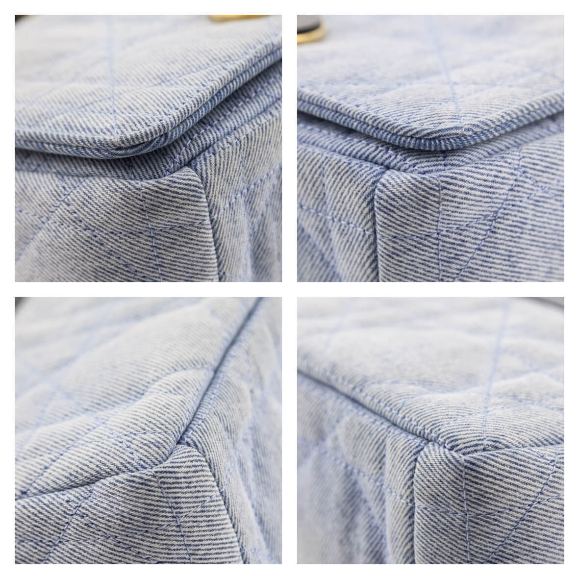 Dior Blue Denim Macrocannage Medium Caro Bag - Love that Bag etc - Preowned Authentic Designer Handbags & Preloved Fashions