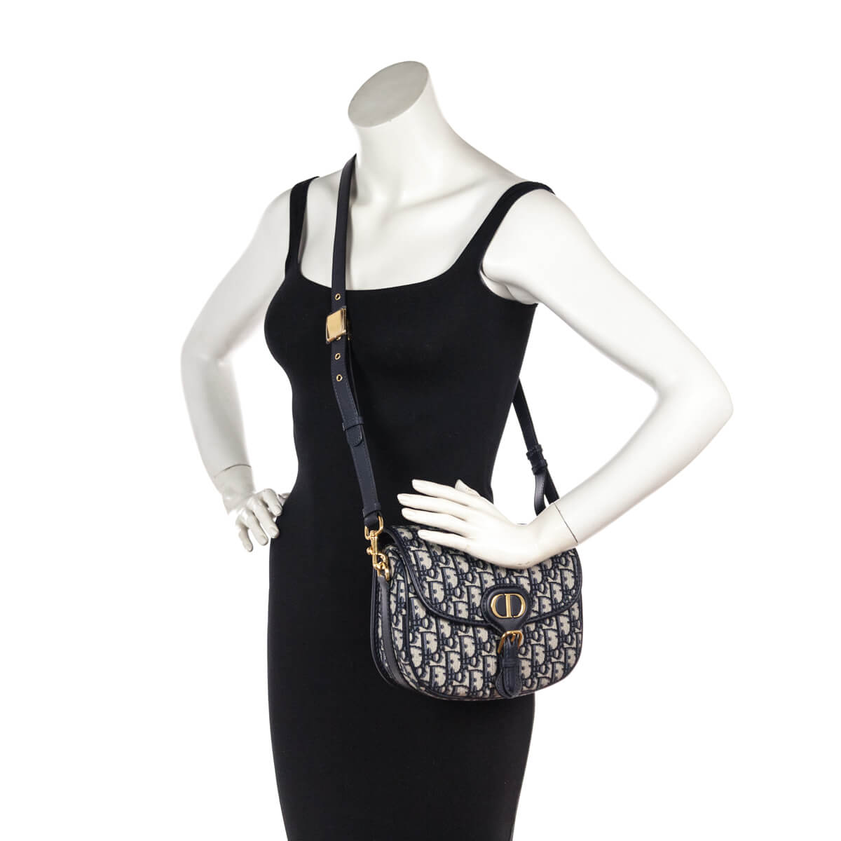 Dior Blue Oblique Jacquard Medium Bobby Flap Bag - Love that Bag etc - Preowned Authentic Designer Handbags & Preloved Fashions