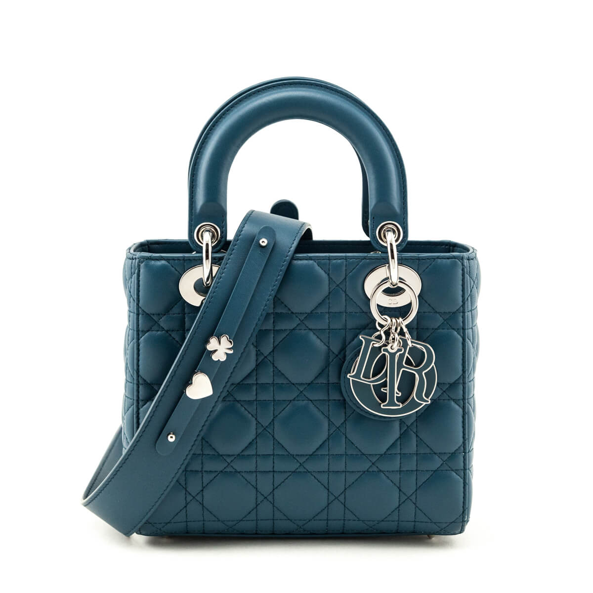 Dior Blue Quilted Lambskin Cannage My ABCDior Small Lady Dior Bag - Love that Bag etc - Preowned Authentic Designer Handbags & Preloved Fashions