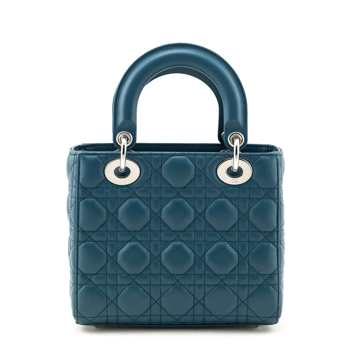 Dior Blue Quilted Lambskin Cannage My ABCDior Small Lady Dior Bag - Love that Bag etc - Preowned Authentic Designer Handbags & Preloved Fashions