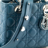 Dior Blue Quilted Lambskin Cannage My ABCDior Small Lady Dior Bag - Love that Bag etc - Preowned Authentic Designer Handbags & Preloved Fashions