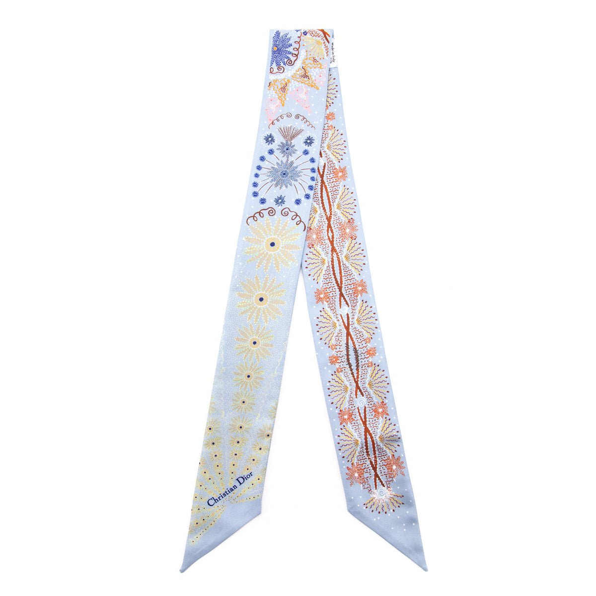 Dior Blue Tarot Mitzah Silk Bandeau