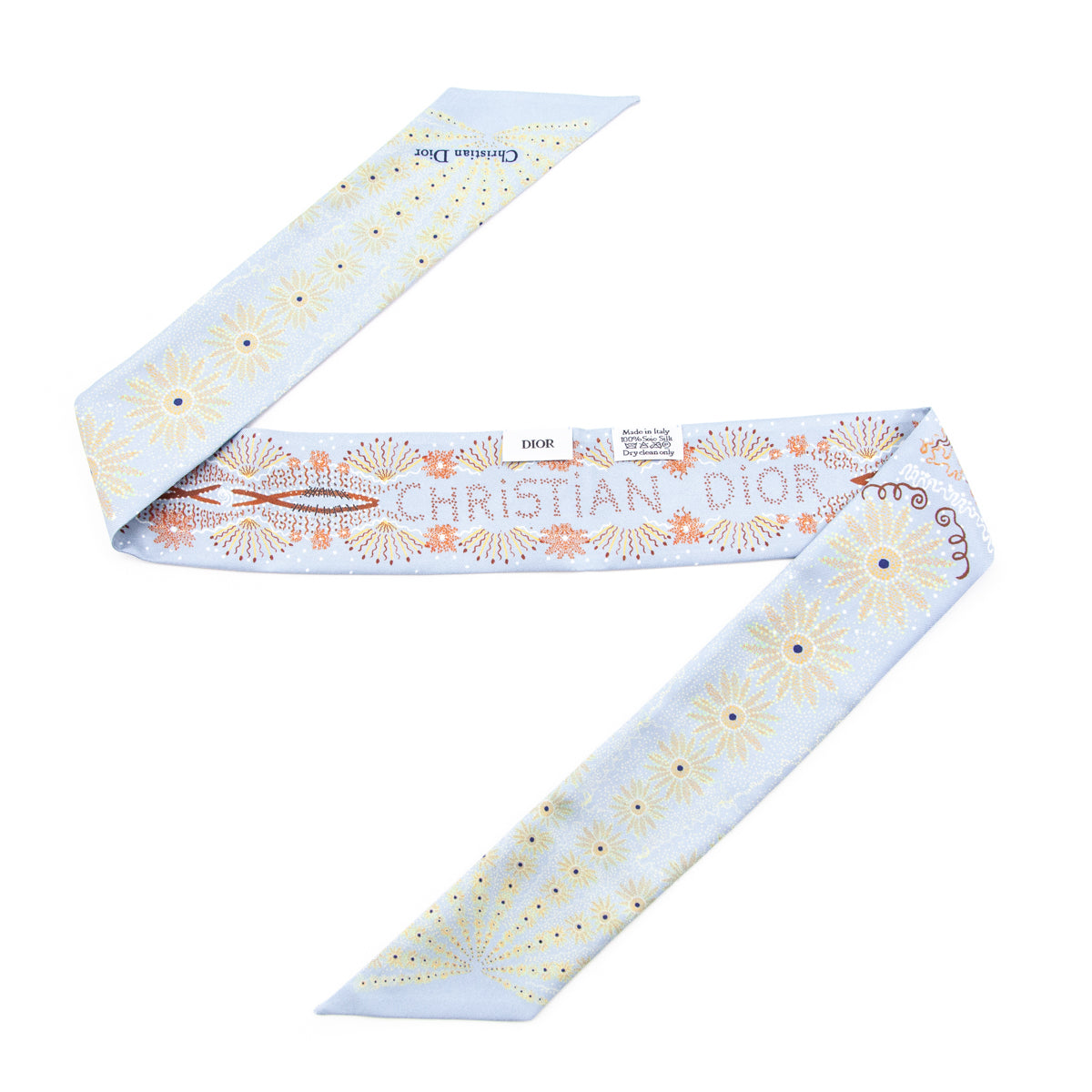Dior Blue Tarot Mitzah Silk Bandeau