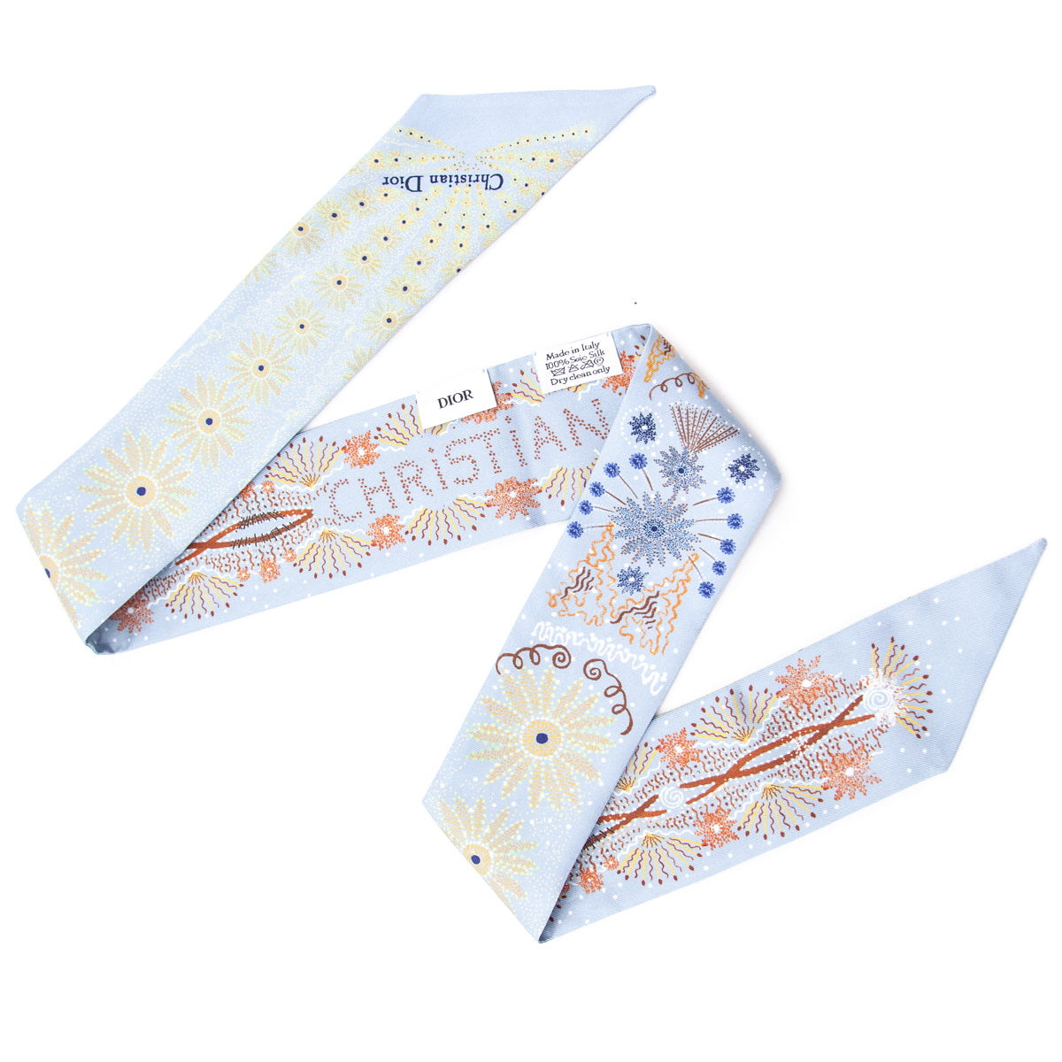 Dior Blue Tarot Mitzah Silk Bandeau