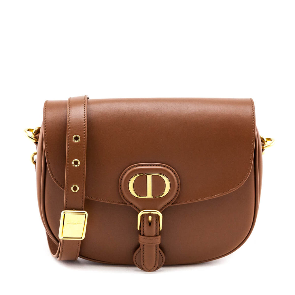 Dior Camel Box Calfskin Medium Bobby Flap Bag - Authentic Dior Bags CA