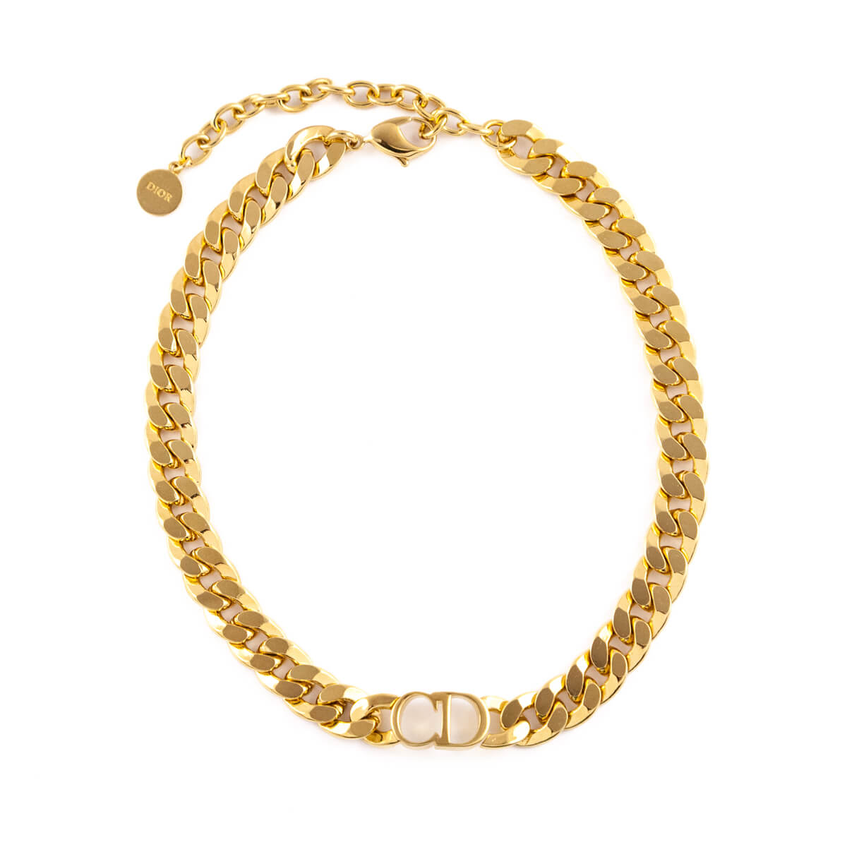 Dior Gold-Tone Danseuse Etoile CD Chain Choker - Love that Bag etc - Preowned Authentic Designer Handbags & Preloved Fashions