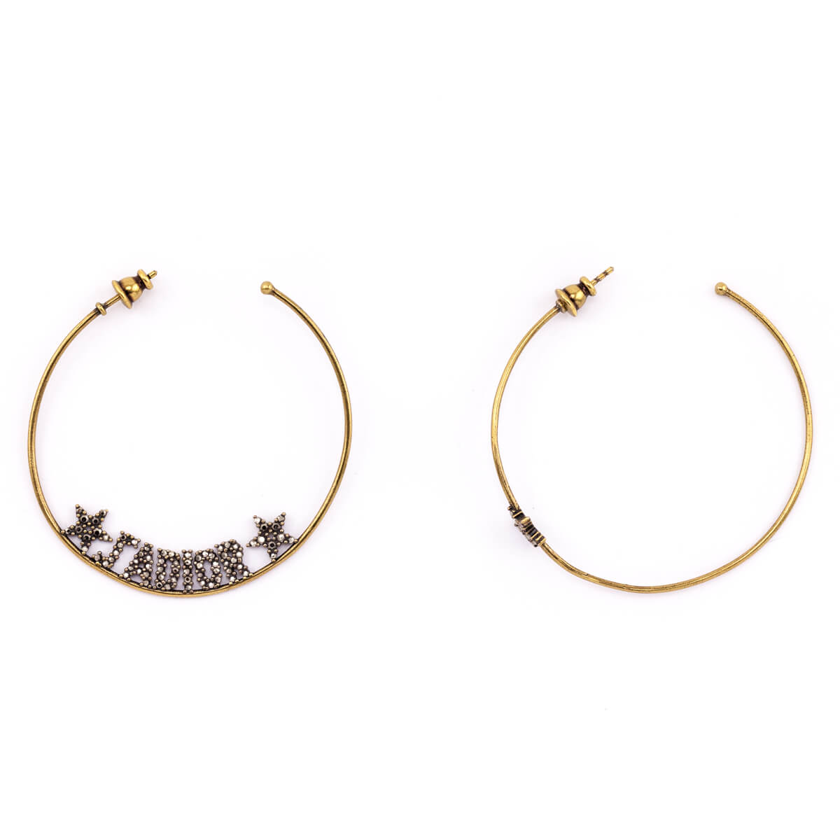 Dior Gold-Tone J'Adior Crystal Hoop Earrings - Love that Bag etc - Preowned Authentic Designer Handbags & Preloved Fashions