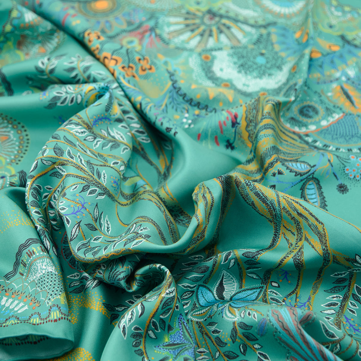Dior Green Silk Botanical Scarf 90 - Love that Bag etc - Preowned Authentic Designer Handbags & Preloved Fashions