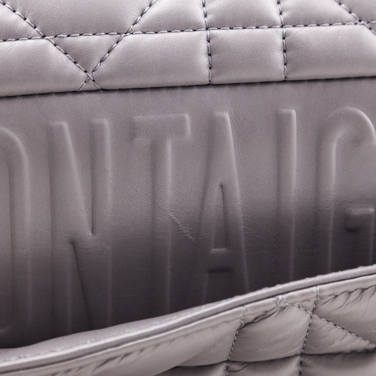 Dior Grey Calfskin Macrocannage Medium Caro Bag - Love that Bag etc - Preowned Authentic Designer Handbags & Preloved Fashions