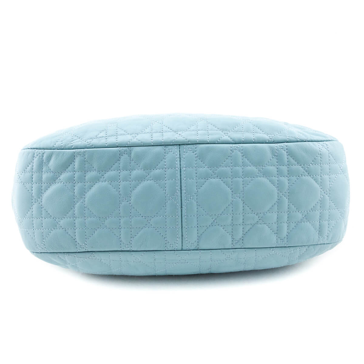 Dior Light Blue Lambskin Cannage Medium Dior Soft Hobo