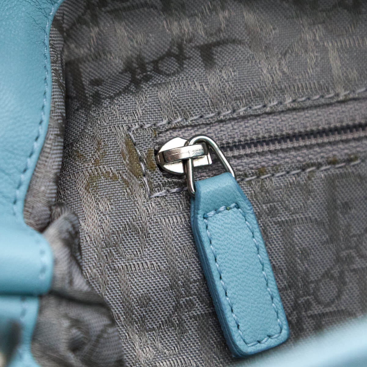 Dior Light Blue Lambskin Cannage Medium Dior Soft Hobo