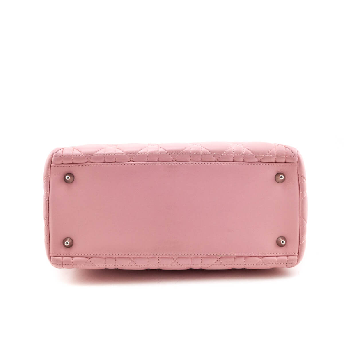 Dior Light Pink Lambskin Cannage Medium Lady Dior - Love that Bag etc - Preowned Authentic Designer Handbags & Preloved Fashions