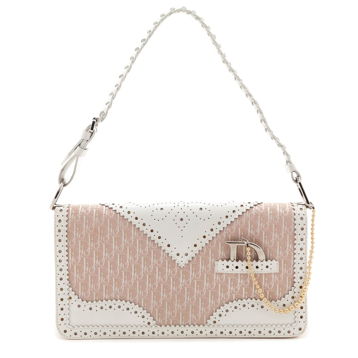 Dior Light Pink Monogram D Trick Shoulder Bag - Love that Bag etc - Preowned Authentic Designer Handbags & Preloved Fashions