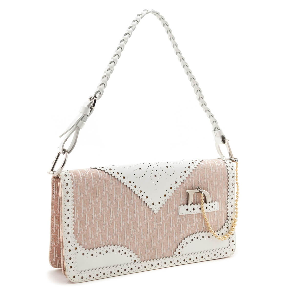 Dior Light Pink Monogram D Trick Shoulder Bag - Love that Bag etc - Preowned Authentic Designer Handbags & Preloved Fashions