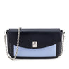 Dior Navy Tricolor Leather Turnlock Wallet on Chain - Love that Bag etc - Preowned Authentic Designer Handbags & Preloved Fashions