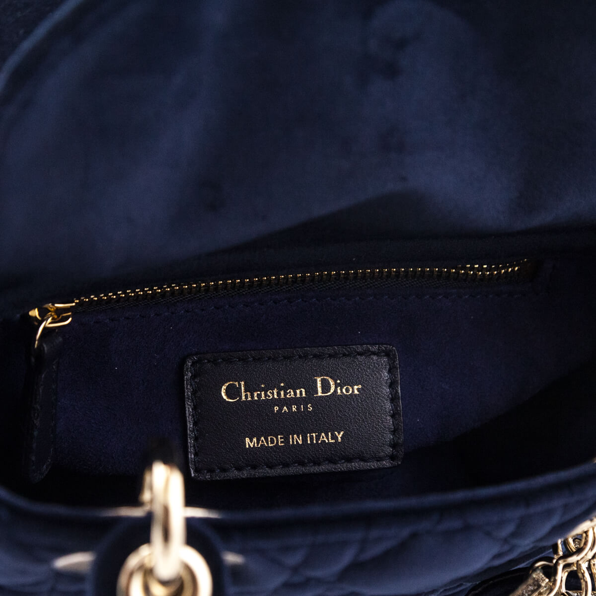 Dior Navy Velvet Mini Lady Dior - Love that Bag etc - Preowned Authentic Designer Handbags & Preloved Fashions