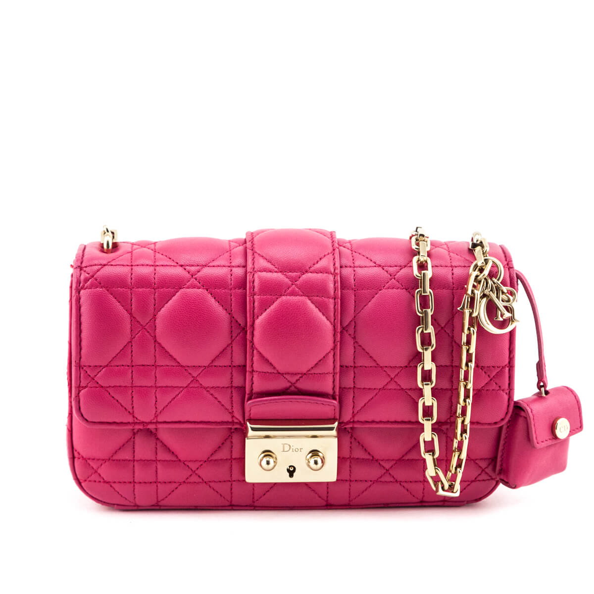 Dior Pink Lambskin Cannage Small Miss Dior Bag - Love that Bag etc - Preowned Authentic Designer Handbags & Preloved Fashions