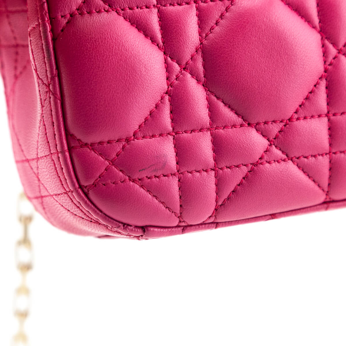 Dior Pink Lambskin Cannage Small Miss Dior Bag - Love that Bag etc - Preowned Authentic Designer Handbags & Preloved Fashions