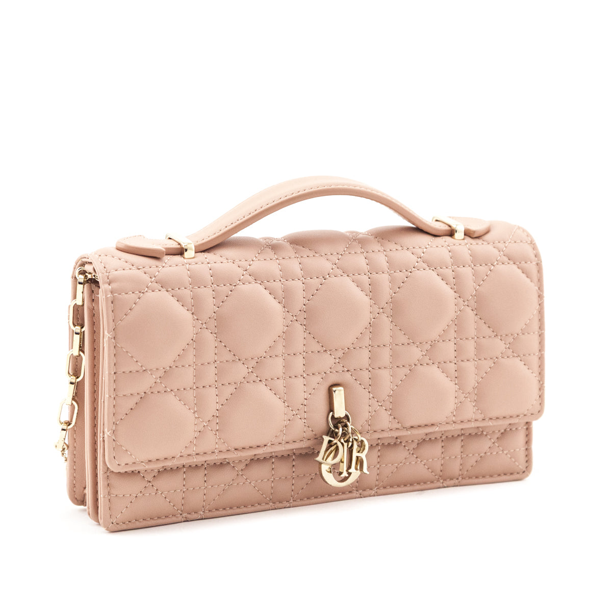 Dior Powder Beige Lambskin Cannage My Dior Mini Bag - Love that Bag etc - Preowned Authentic Designer Handbags & Preloved Fashions