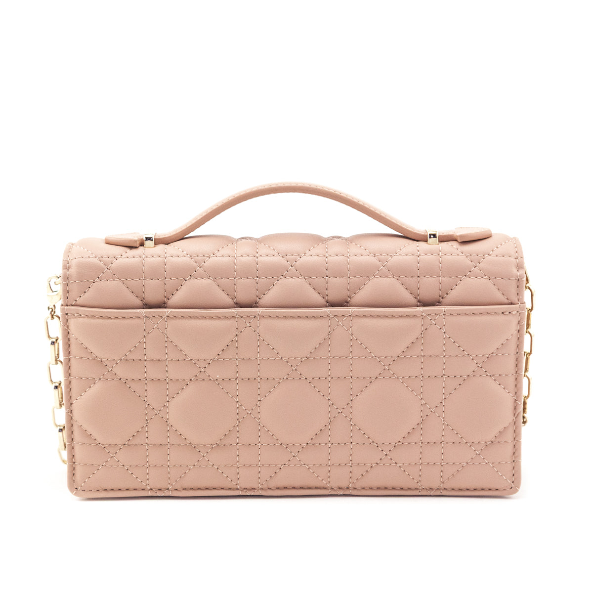Dior Powder Beige Lambskin Cannage My Dior Mini Bag - Love that Bag etc - Preowned Authentic Designer Handbags & Preloved Fashions