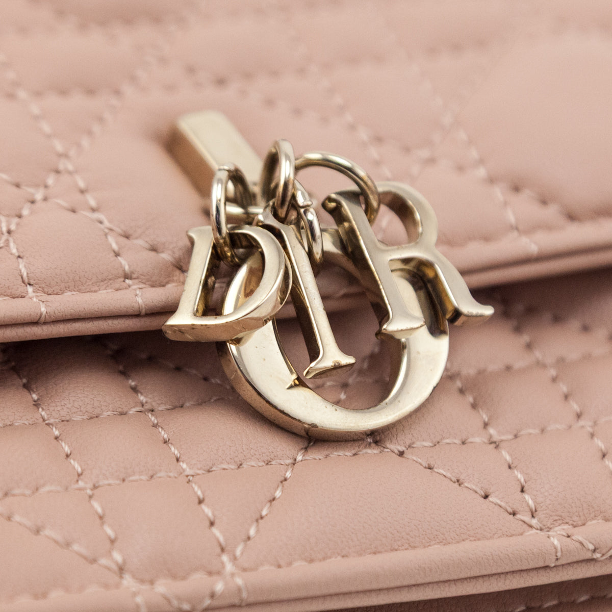 Dior Powder Beige Lambskin Cannage My Dior Mini Bag - Love that Bag etc - Preowned Authentic Designer Handbags & Preloved Fashions