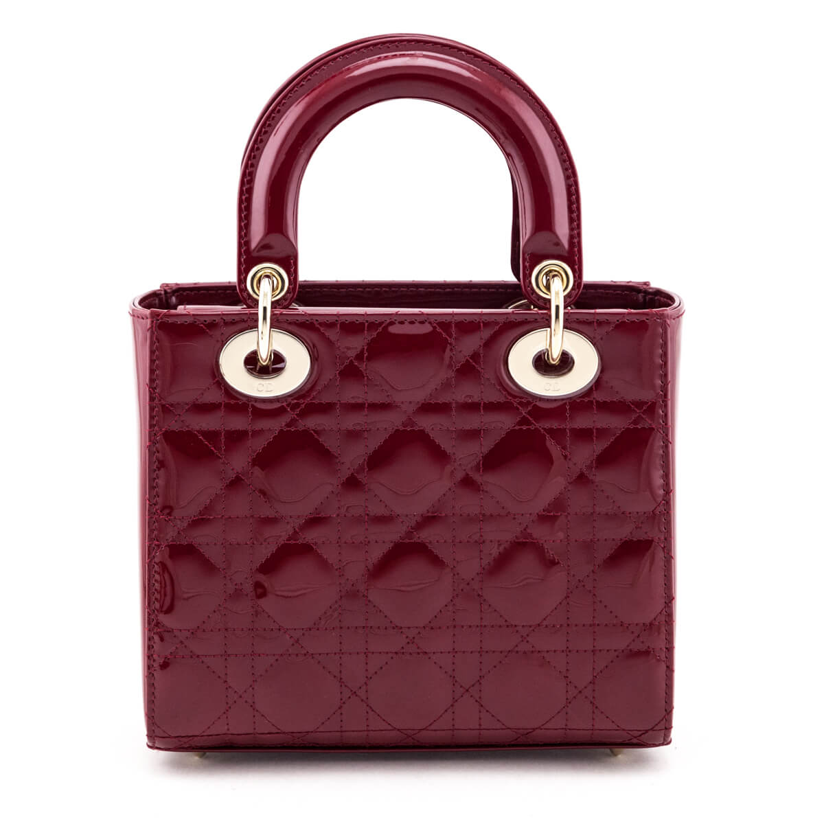 Dior Red Patent Quilted Cannage Small Lady Dior Bag - Love that Bag etc - Preowned Authentic Designer Handbags & Preloved Fashions