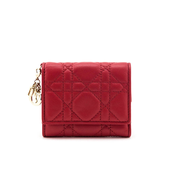 Small Lady Dior My ABCDior Bag Deep Fuchsia Cannage Lambskin