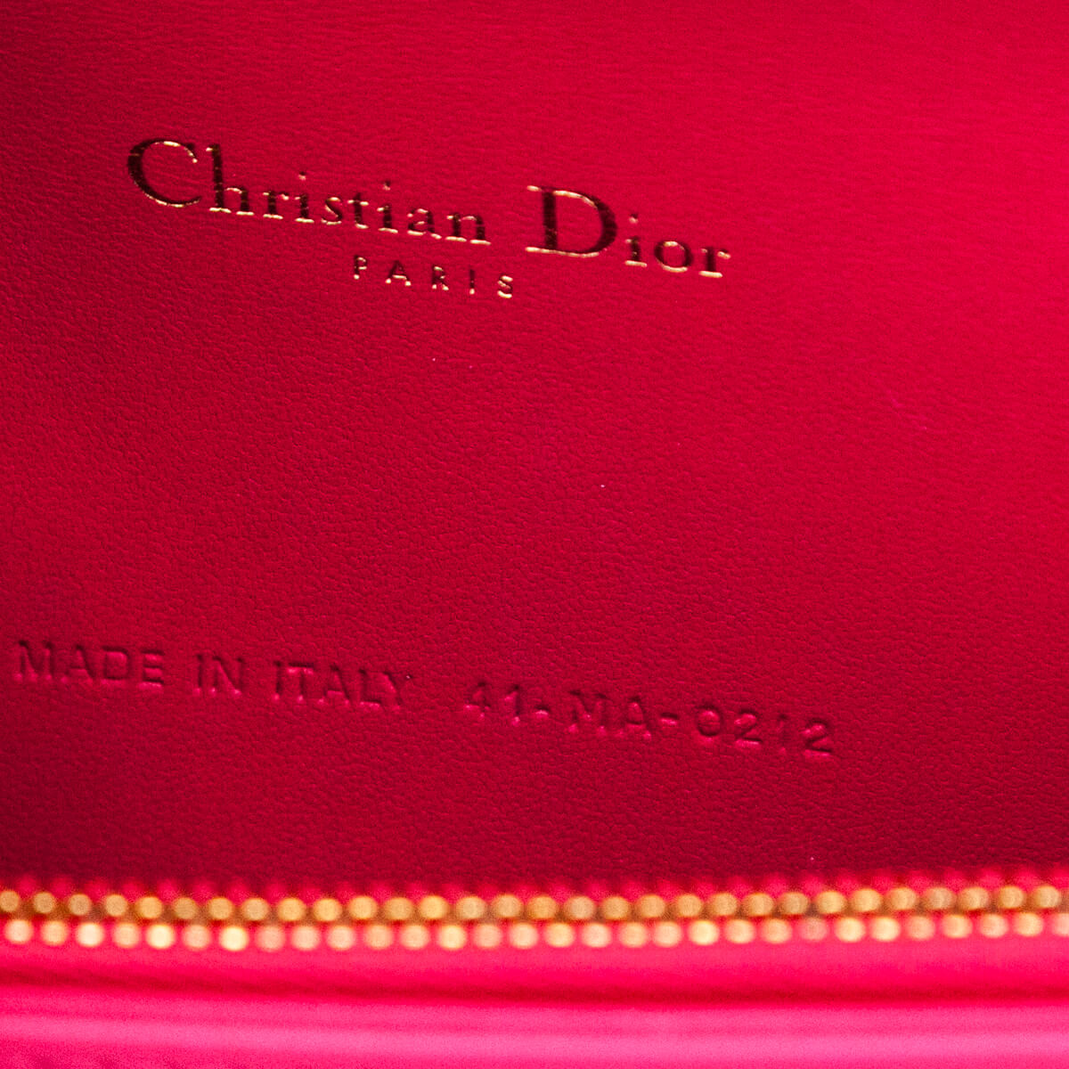 Dior Warm Fuschia Lambskin Cannage Lady Dior Chain Pouch with Inserts - Love that Bag etc - Preowned Authentic Designer Handbags & Preloved Fashions