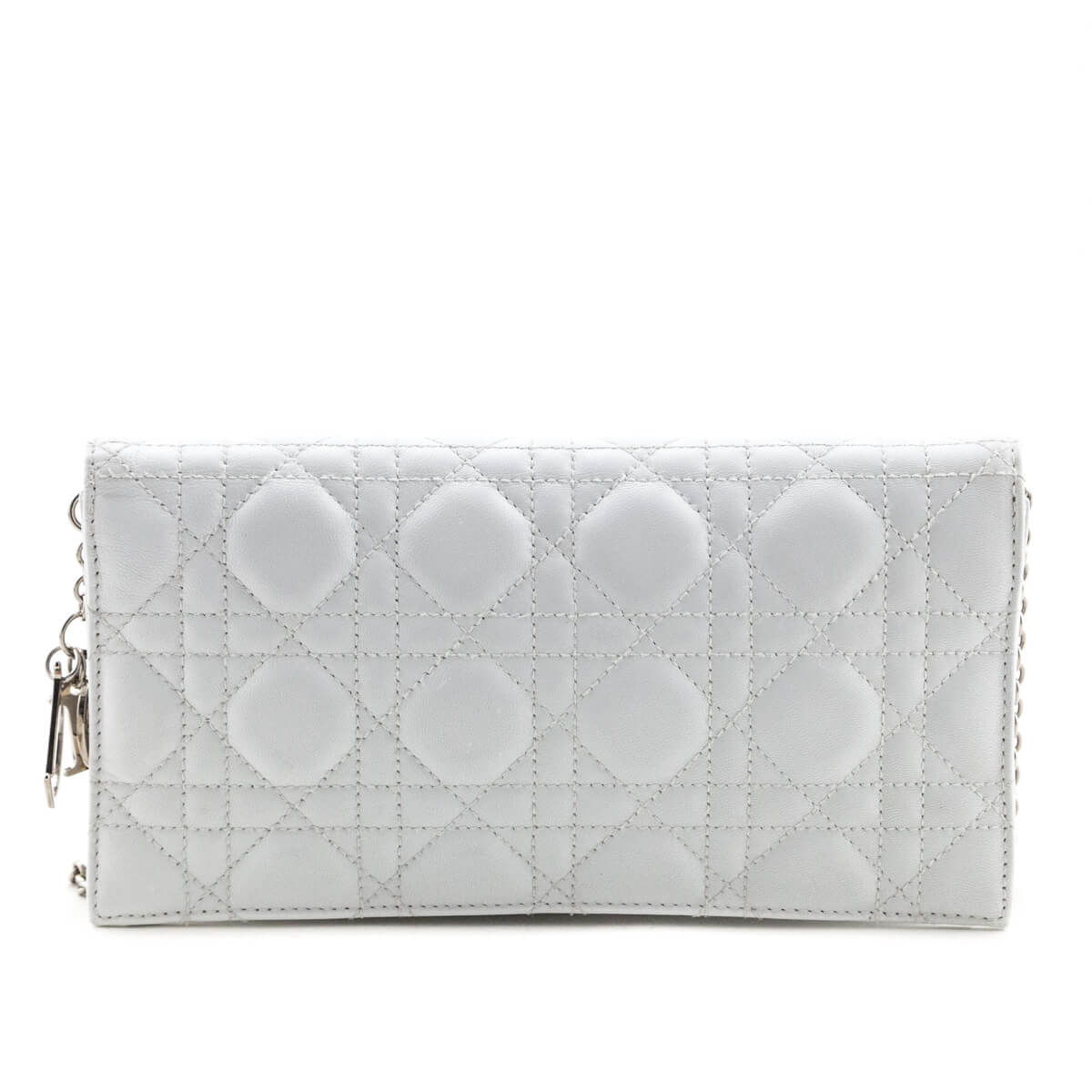 Dior White Cannage Lambskin Lady Dior Convertible Clutch - Love that Bag etc - Preowned Authentic Designer Handbags & Preloved Fashions