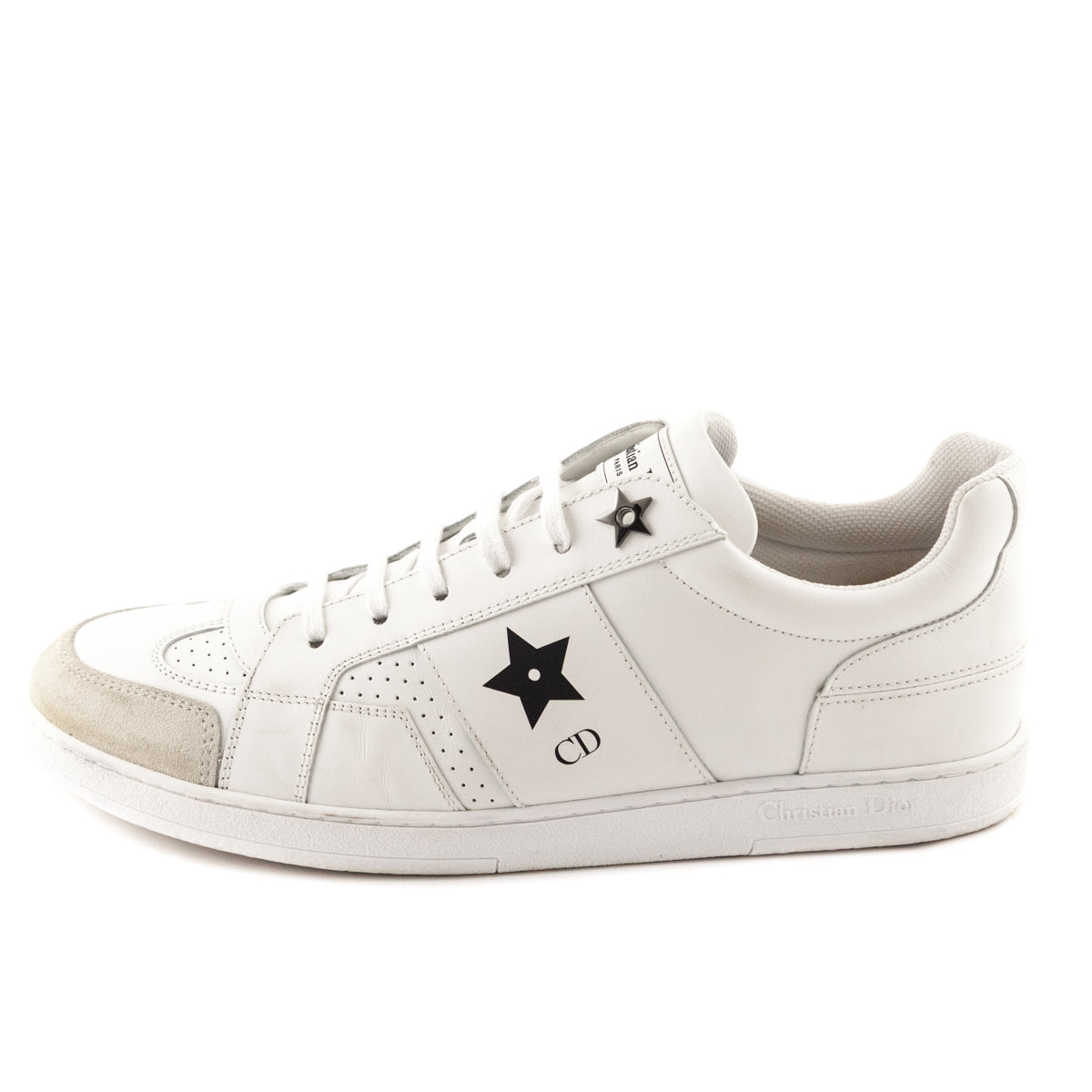Dior White Leather Star Low Top Sneakers Size US 10 | EU 40 - Love that Bag etc - Preowned Authentic Designer Handbags & Preloved Fashions