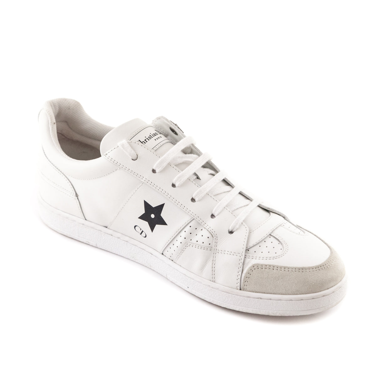 Dior White Leather Star Low Top Sneakers Size US 10 | EU 40 - Love that Bag etc - Preowned Authentic Designer Handbags & Preloved Fashions