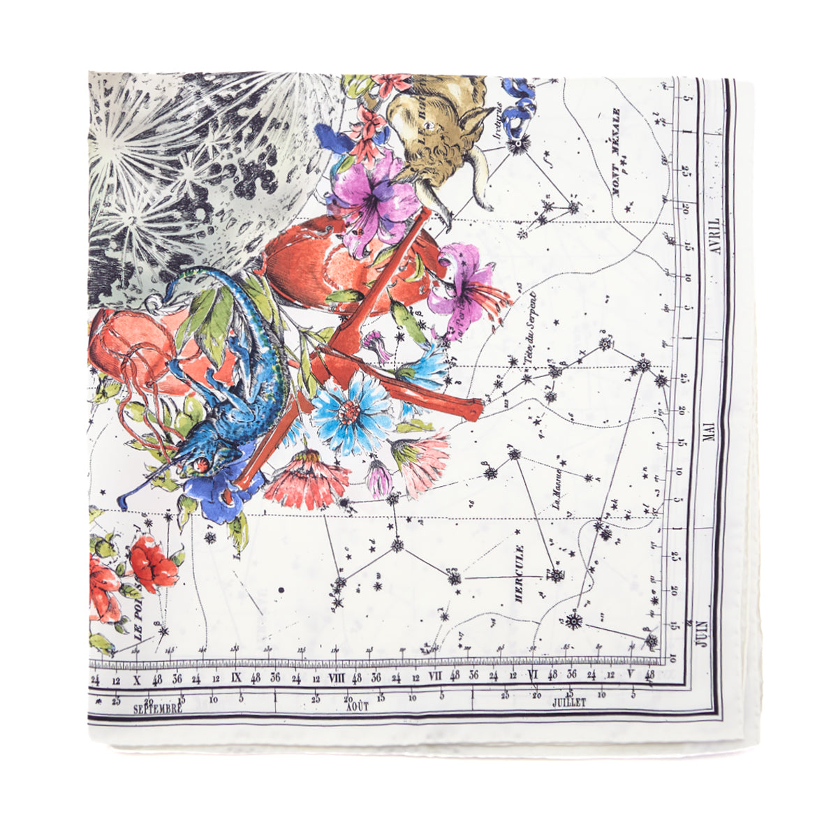 Dior White Silk Zodiac Scarf 90 - Love that Bag etc - Preowned Authentic Designer Handbags & Preloved Fashions