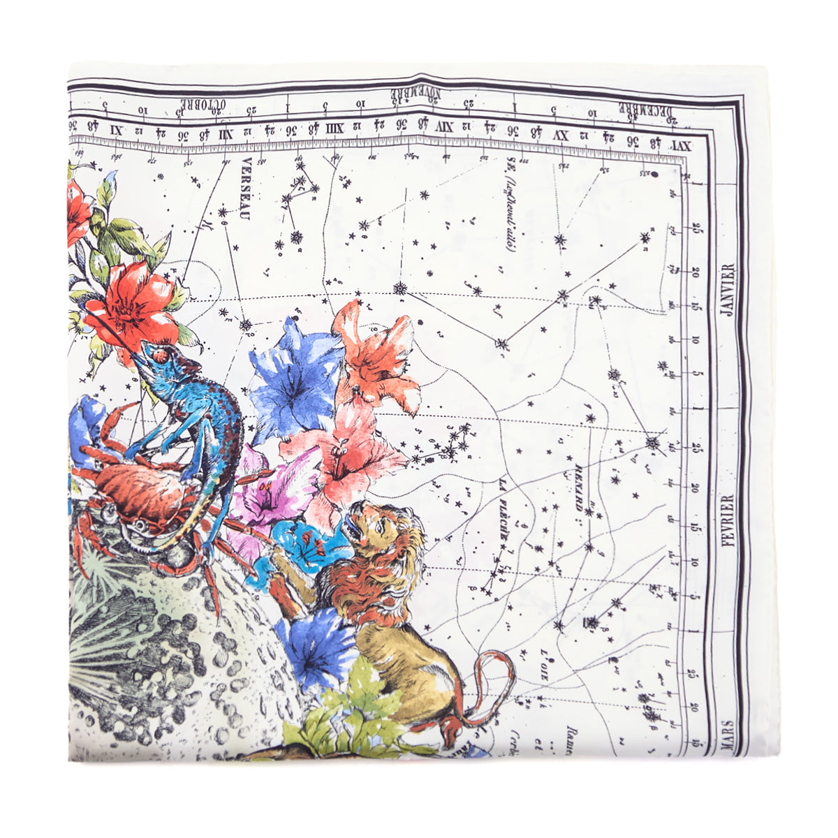 Dior White Silk Zodiac Scarf 90 - Love that Bag etc - Preowned Authentic Designer Handbags & Preloved Fashions